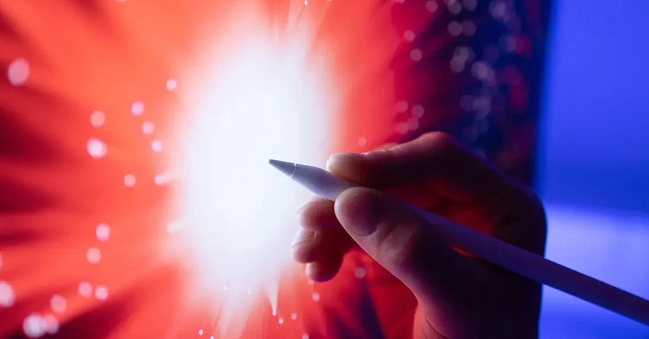 hand drawing on tablet