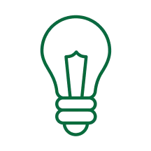 Lightbulb with filament icon